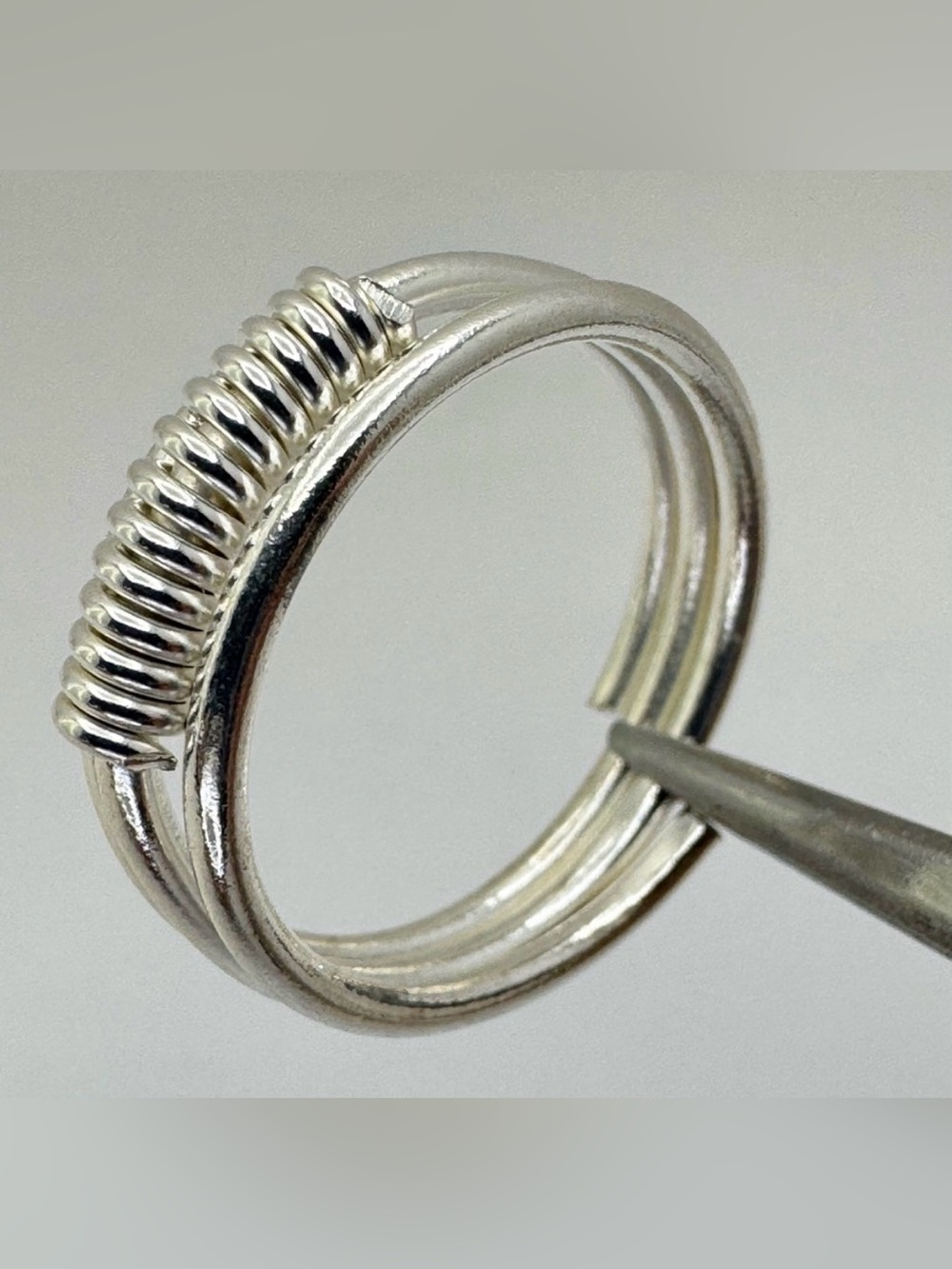 Vintage Mexico Silver Wrap Ring Artisan Southwestern Style Boho Minimalist